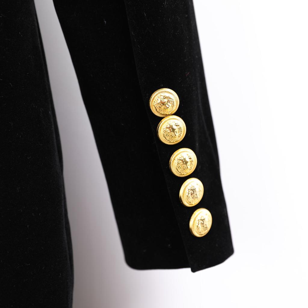 Cross-border New Year Button-up Jacket, Suit Dress, Long-sleeve Velvet Dress for Women