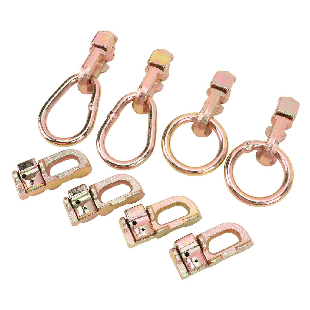 L-lišty s očky z uhlíkové oceli, sada upínacích prvků pro L-lišty na korby nákladních aut, přívěsy