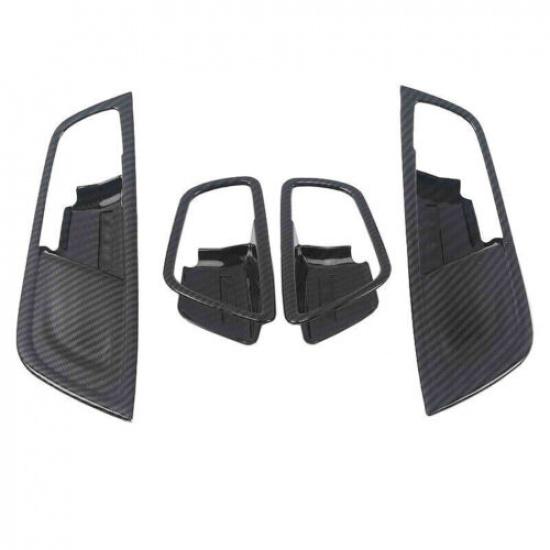 For Hyundai KONA Encino 2018-2022 Carbon Fiber Inner Door Handle Bowl Cover Trim