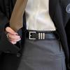 Simple Thin Waist Belt Metal Buckle Dress Decoration Adjustable PU Leather Belt  Daily