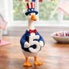 Patriotic Resin Geese Statue Hand Painted Geese Figure Independence Day Festival Decoration For July Fourth Celebration