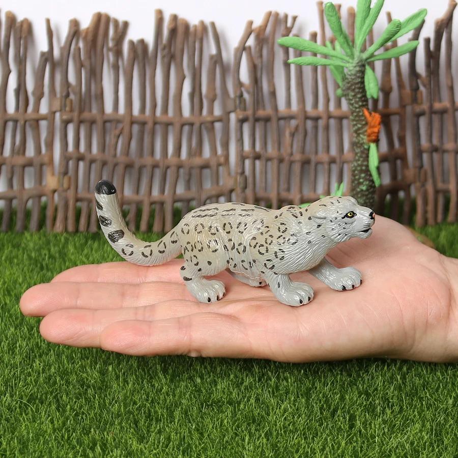 Figurina Leopardo Animali Giocattolo Figure Ocelot Pantera Ghepardo Giungla Animali Selvatici Figure Action Figure Giocattoli di Plastica Regali per Bambini