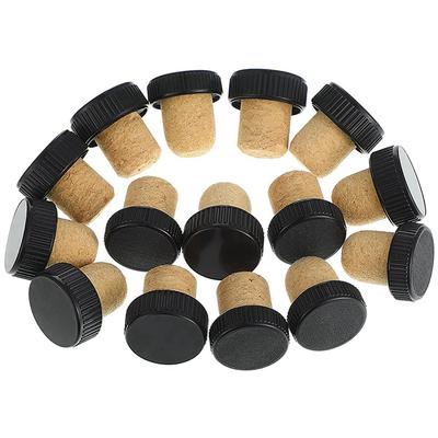 ABWR-96 Stück Korkstopfen Verkostungskorken T-Form Wein Korken Mit Oberteil Holz Wein Flaschenverschluss Flaschenstopfen