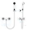 Retro antique brass wall shower faucet Stilo