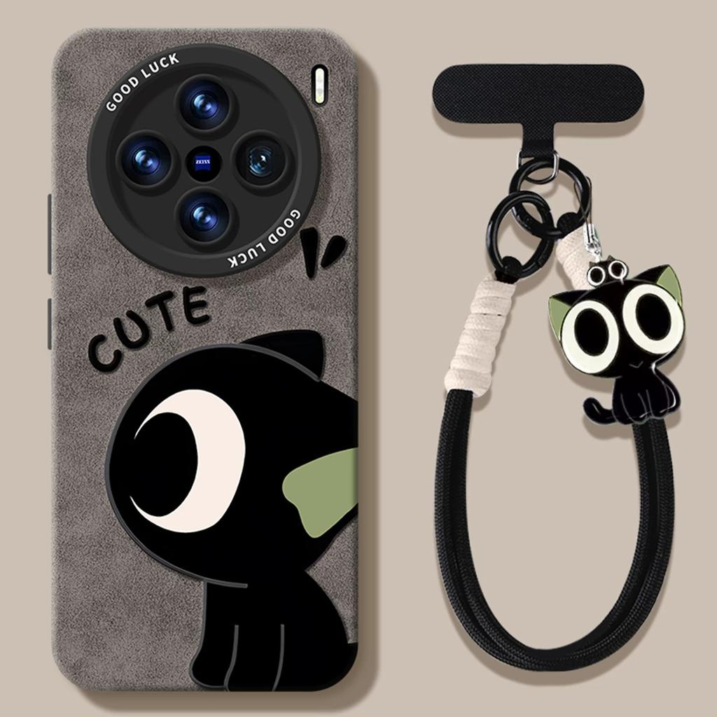 Luo Hei Hei mobile phone case is suitable for vivox300ultra silicone 200s lanyard 100pro cute x300s soft case