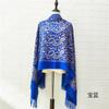 Paisley Flowers Embroidery Cashmere Scarf Women Winter Pashmina Tassel Shawl Elegant Ladies Thicken Warm Blanket Scarves Wraps