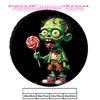 Zombie Cartoon Polyester Spare Tire Cover, Universal Fit for Trailers, RVs, Campers, Weatherproof Wheel Protection with Detailed