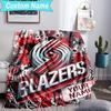 Custom Name Blanket Portland Blazers Artwork Blanket Bedding Blanket for Travel, Camping, Living Rooms, Offices, Sofas, Fan Christmas Gift