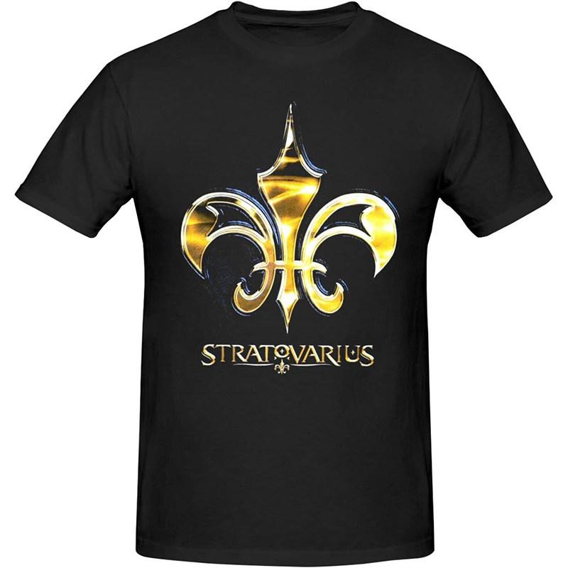 Hot Stratovarius Band - Finnish Melodic Metal Rock Style American/European Trendy Brand Printed Short-sleeved T-shirt for Men