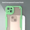 Armor Series For iPhone 15 Case PC+TPU Semi-Transparent Frosted Finish Protective Phone Cover