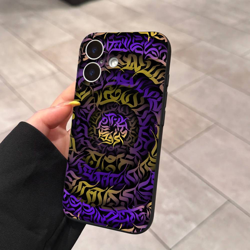 

Pokras Lampas Art Graffiti Phone Case For IPhone 17 Air 16 15 14 Plus 13 12 Mini 11 Pro Max Black Cover iPhone 17pro max