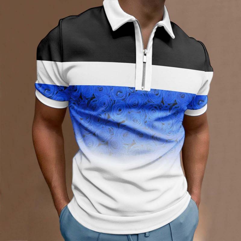 Мужская летняя рубашка-поло с принтом — фото 3