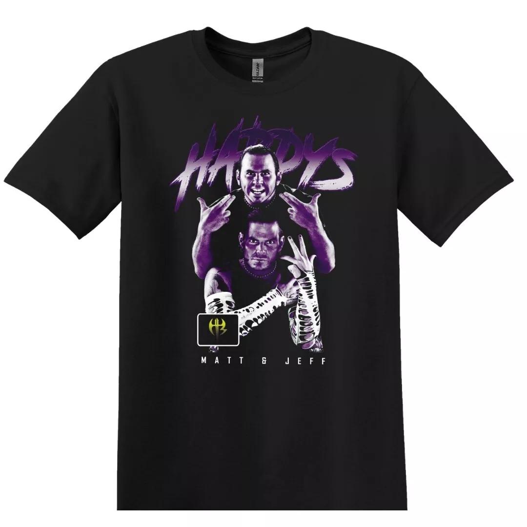 The Hardy Boyz Wrestling T-Shirt Black S-3XL Matt & Jeff Hardy S