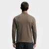 FILA Ski Series Fashionable Casual Sports Comfortable Fleece Warm Knitted Long Sleeve T-Shirt Men Tops Dark-Brown Gray A11M546204FBG