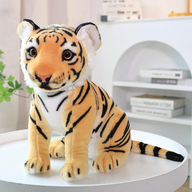 Simulation Squatting Dog Shepherd Dog Spotted Dog Doll Plush Toy Tiger Sika Deer Doll Children'S Ragdoll