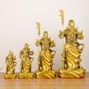 Yu Brass Erye Di Holding Sword and Yuanbao Guan Gong Home Living Room Entrance Store Wealth God Statue