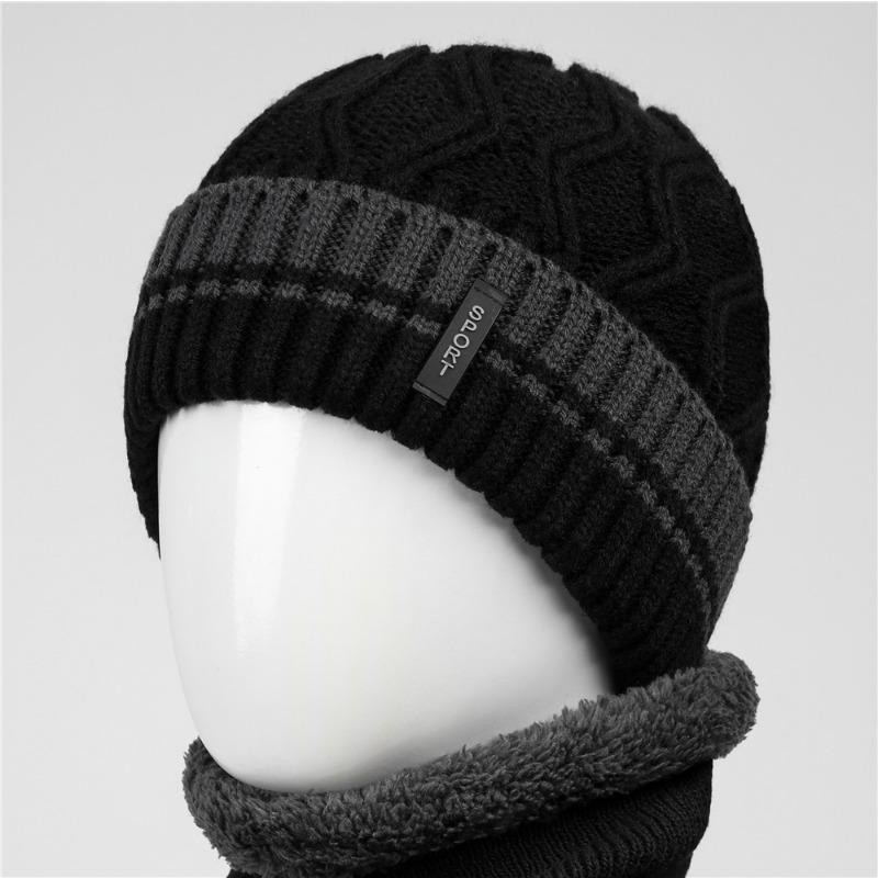 Autumn and winter hats men's knitted old hats grandpa wool to keep warm winter ear protectors thickened hats