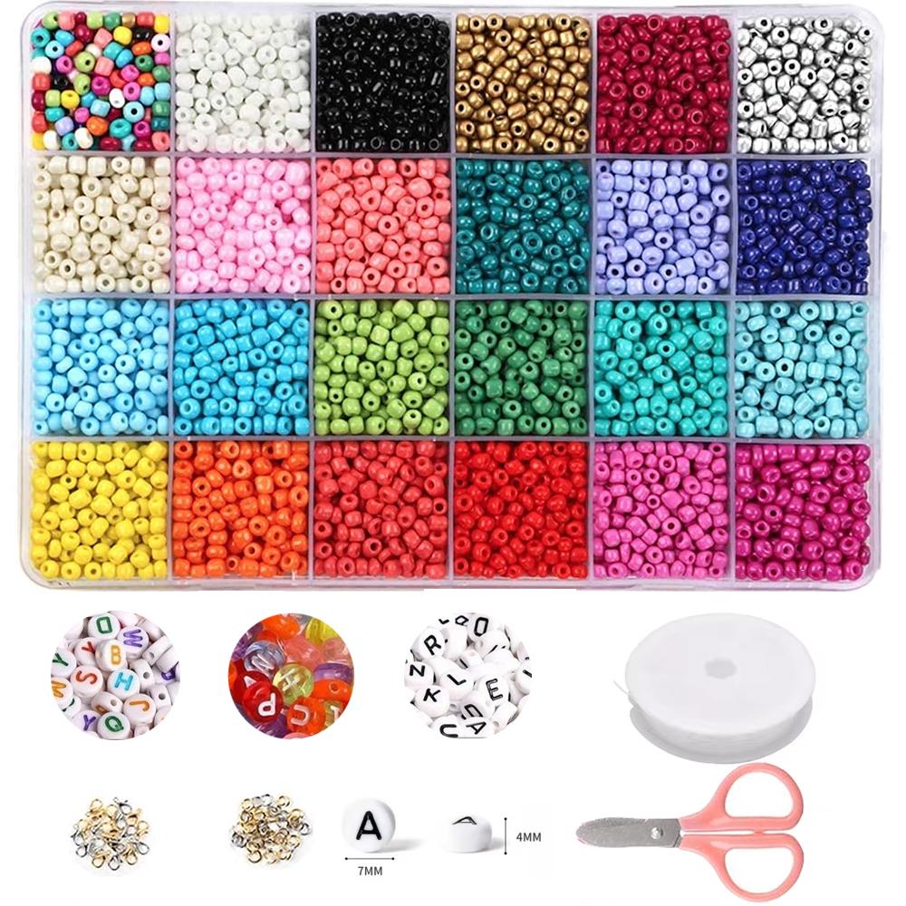 DIY Clay Beads Bracelet Making Kit Seed Beads Kit for Friendship Jewelry Making,Polymer Heishi Beads with Charms Gifts