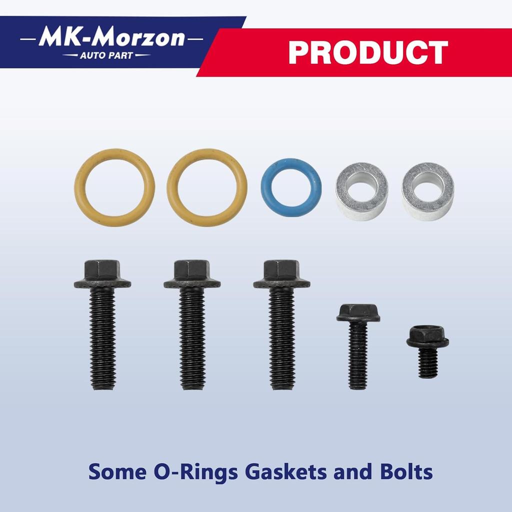 Turbocharger Mounting Kit With Gaskets O-Rings And Bolts Compatible With 6.0L Powerstroke Diesel 2003-2010 Ford,2002-2010 International Trucks