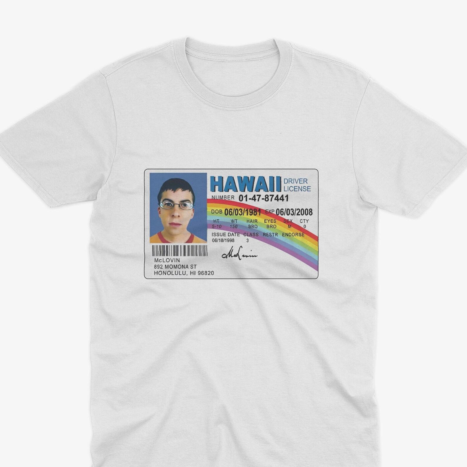 McLovin FAKE ID T-Shirt, Superbad Tribute Tee for Fans of Fogell, Superbad I Am Mclovin T-Shirt, Superbad T-Shirt, Jonah Hill, Seth Rogan S