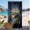 Leeds Rhinos Custom Beach Towel, Print Your Name Text Lightweight Absorbent Towel for Swimming Travel