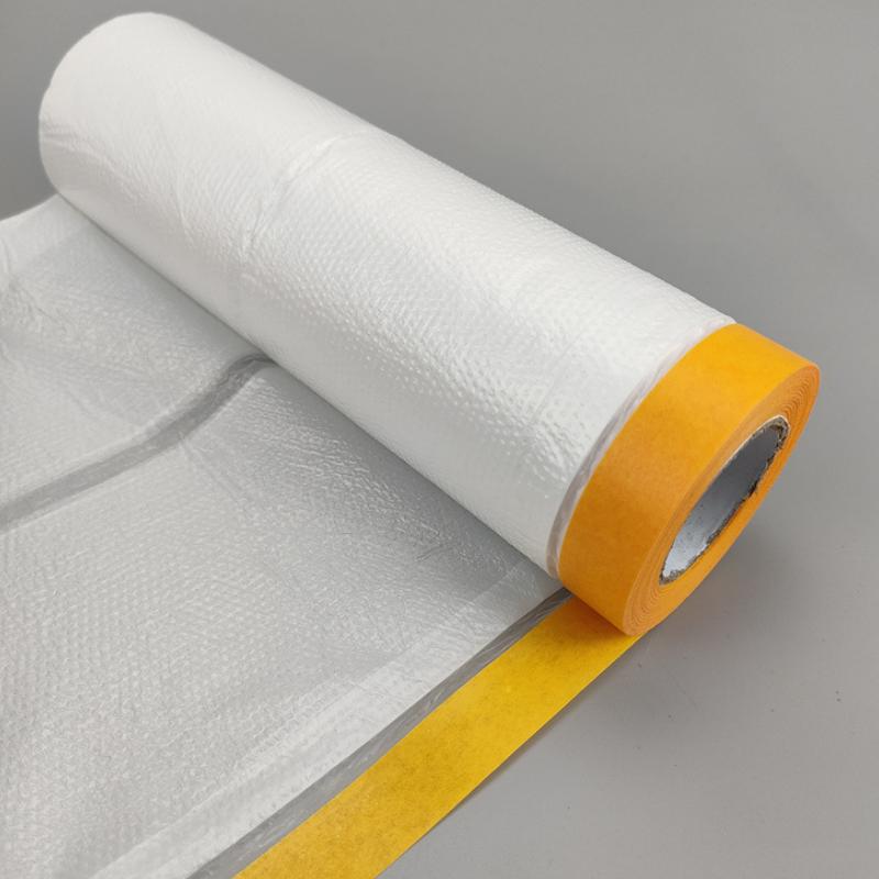 Pre Taped Masking Film Painters Plastic Sheeting Film Tape Car Paint Masking Film Automotive Painting Covering Furniture Tapes