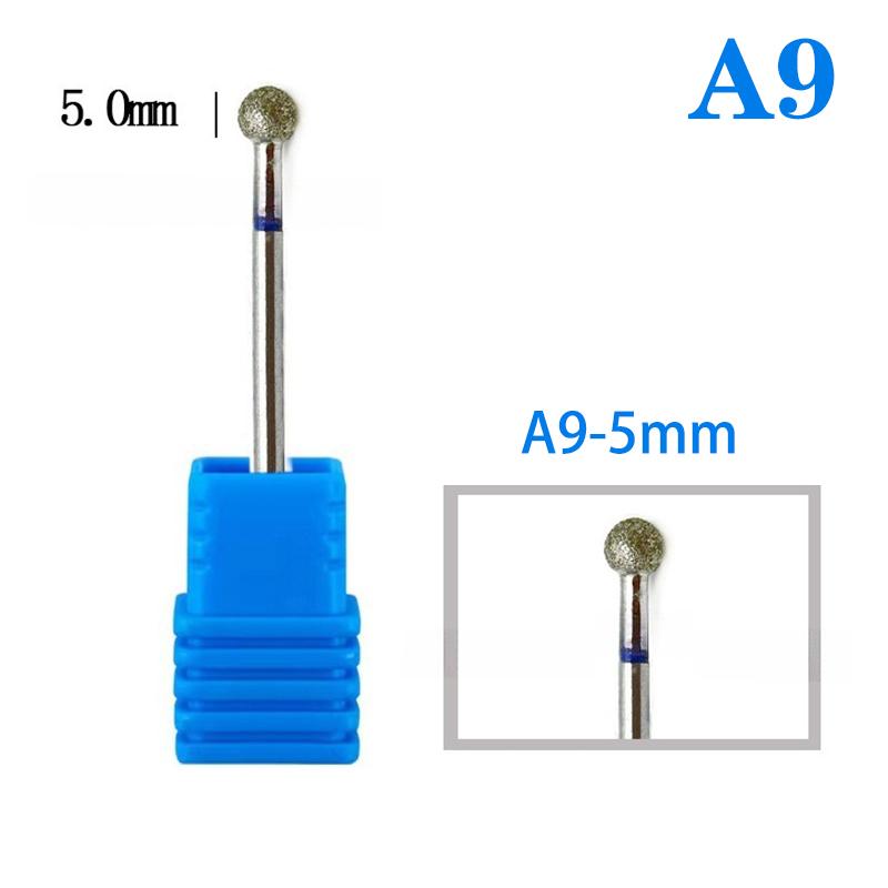 Diamond Nail Drill Bit Cuticle Clean Milling Cutter Nails For Electric Manicure Machine Accessories Ball Burr Removing