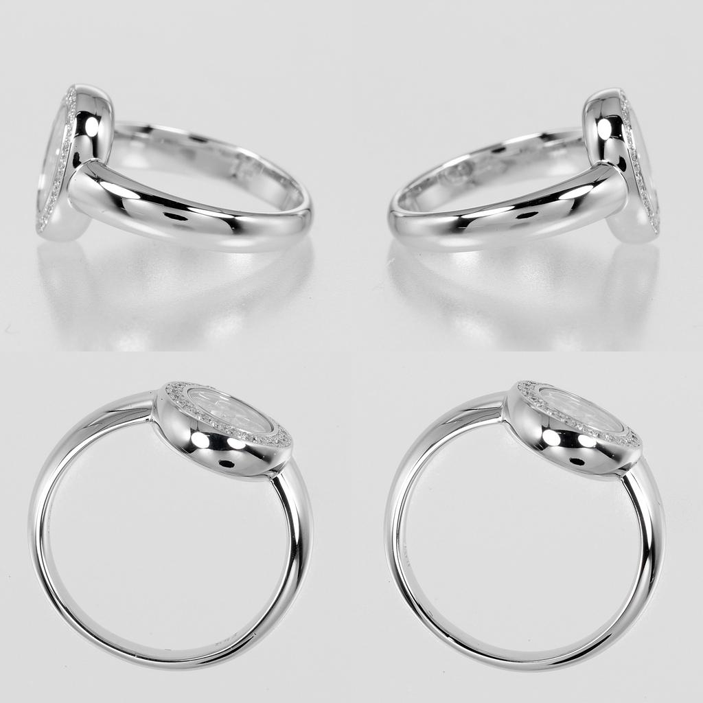Chopard Happy Diamond Ring K18 White Gold/diamond #4.5(US Size) 6.2g Women Used
