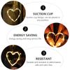 3Pcs Heart Shape Window Hanging Lights Suction Cup Decor for Valentine's Day Bedroom Living Room Cafe Hotel Bar Gift LED