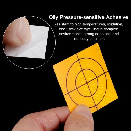 uxcell Survey Reflectors, 20mm Self-Adhesive Reflective Tape for Survey Marking, Orange, 30 Pieces