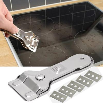 Strumento multifunzione per la pulizia del vetro, raschietto per piano cottura in ceramica, pulitore e rimuovi lame, pala per la decontaminazione domestica in cucina