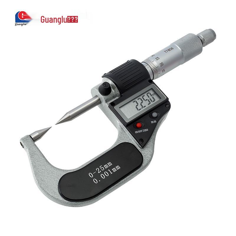 Guanglu High-Precision Electronic Digital Micrometer with Flat, Single, and Double Point Measurement