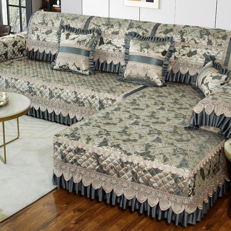 

Чехол для дивана, полное покрытие, стеганая подушка на все времена года, высококачественный чехол для дивана в европейском стиле, элегантная защита мебели Pillowcase
