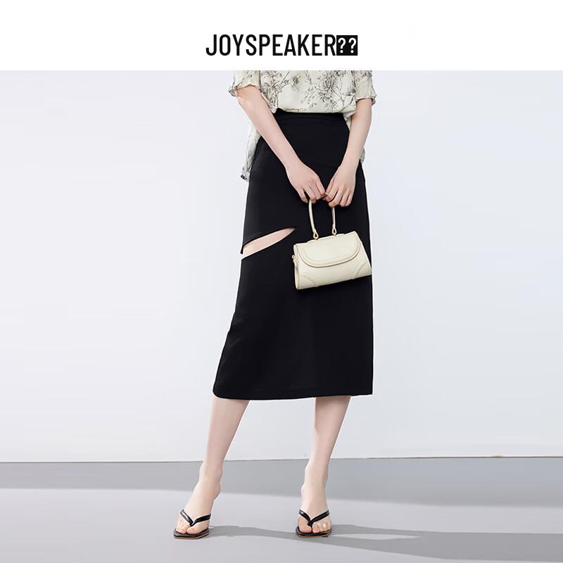 

JOY SPEAKER Women s Side Slit Mid-Length Skirt L