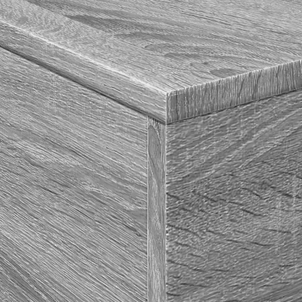  Coffee Table with LED Lighting, Grey Sonoma Oak, 50x50x40 Cm