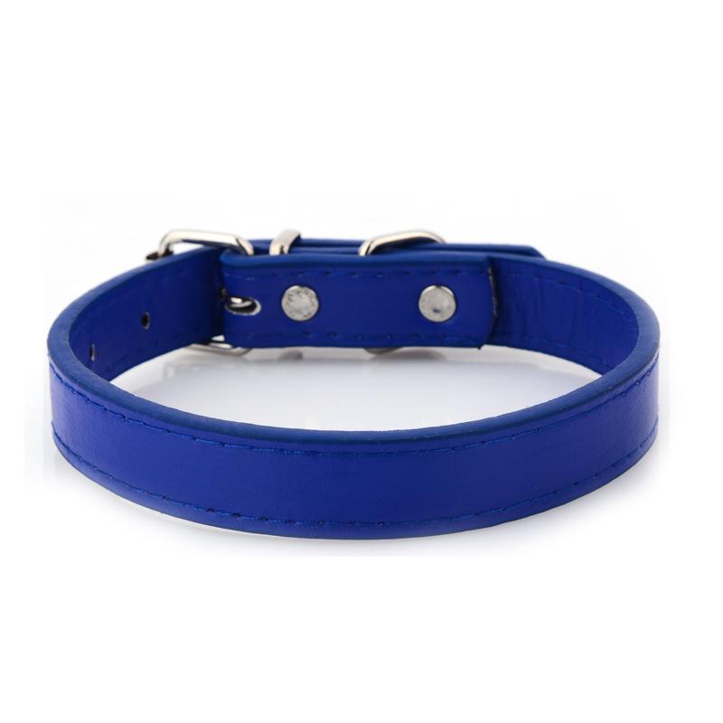 

Ошейник для собаки из ПУ кожи: Мульти-спецификация, Простой дизайн, Плоское кольцо на шею для питомца, Разноцветные варианты 1.2cm x 33cm