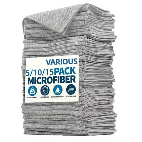 

Temu Hot-Selling Black Cleaning Cloth - Soft, Absorbent Towel for Car Wash & Household Use 25×25cm серый