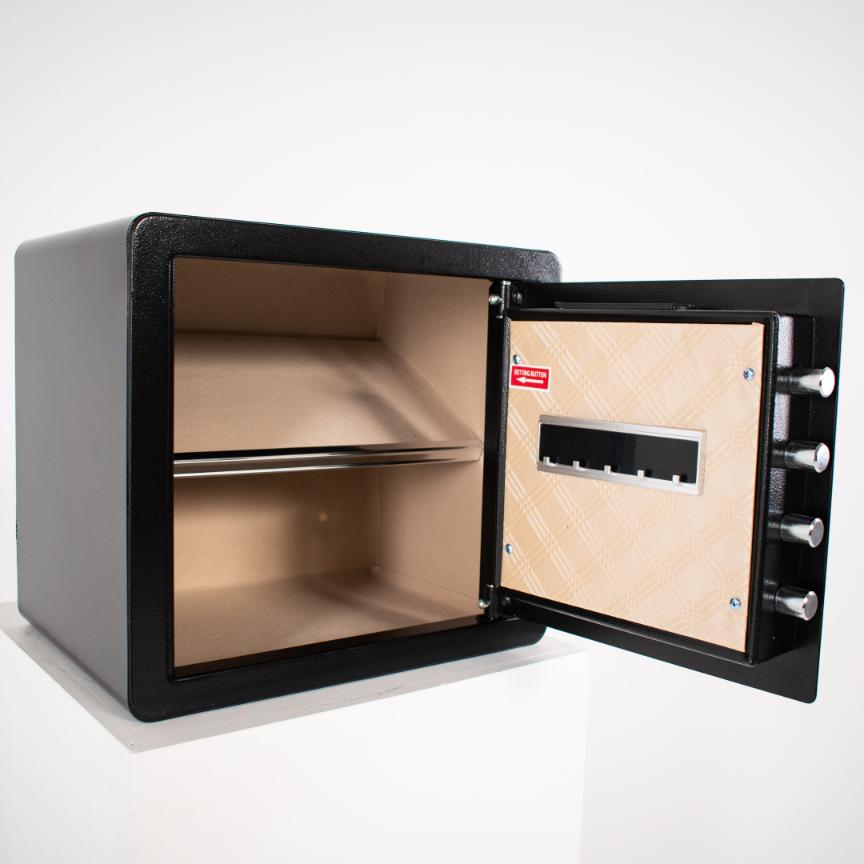 Armored Home Biometric Fingerprint Safe 36x40x30 Cm Black