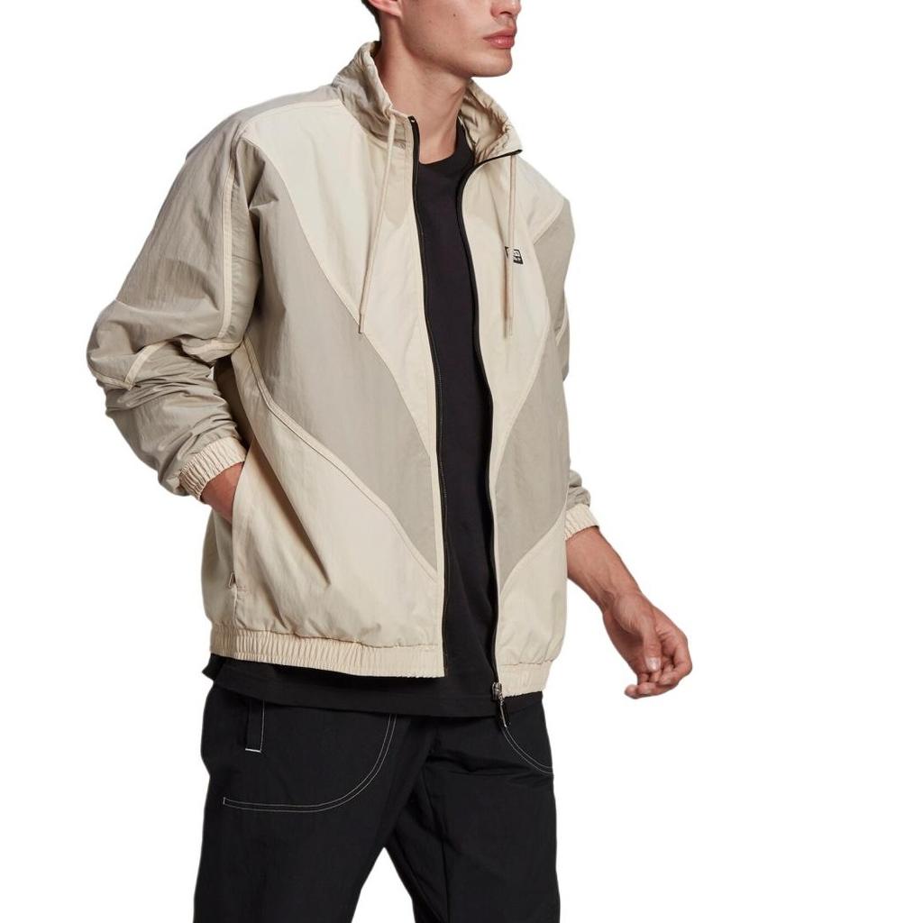 Men's adidas originals Colorblock Casual Sports Jacket Gray GN3341