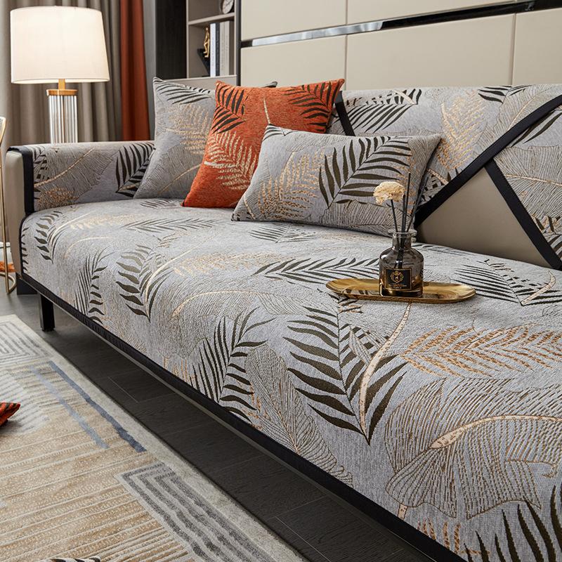 High-End Embroidery Chenille American Sofa Cushion Four Seasons Universal Non-Slip Seat Cushions Sofa Cover Backrest Towel Cloth Liner