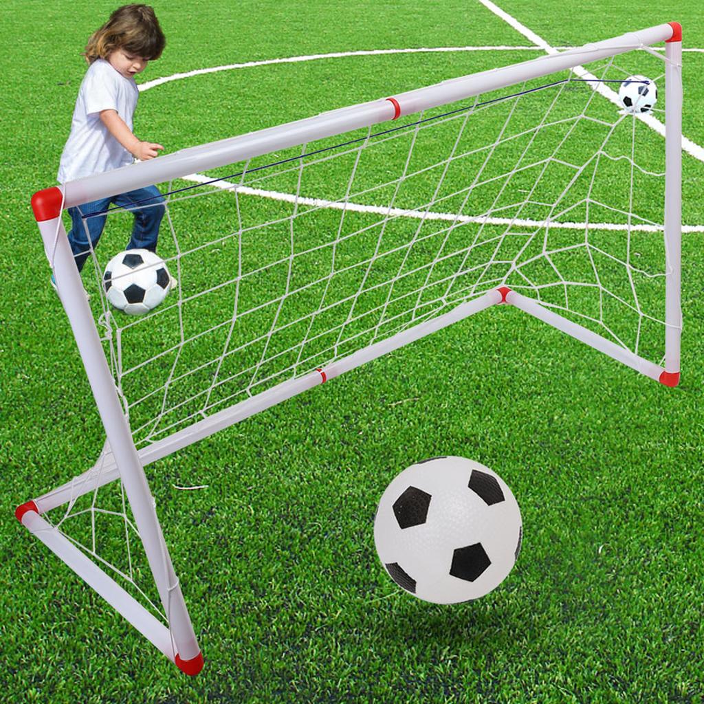 Indoor Outdoor Mini Children Football Soccer Goal Post Net Set with Ball Pump Kids Sport Toy