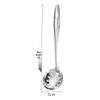 Stainless Steel Long-Handled Slotted Ladle for Soup & Hot Pot Cooking