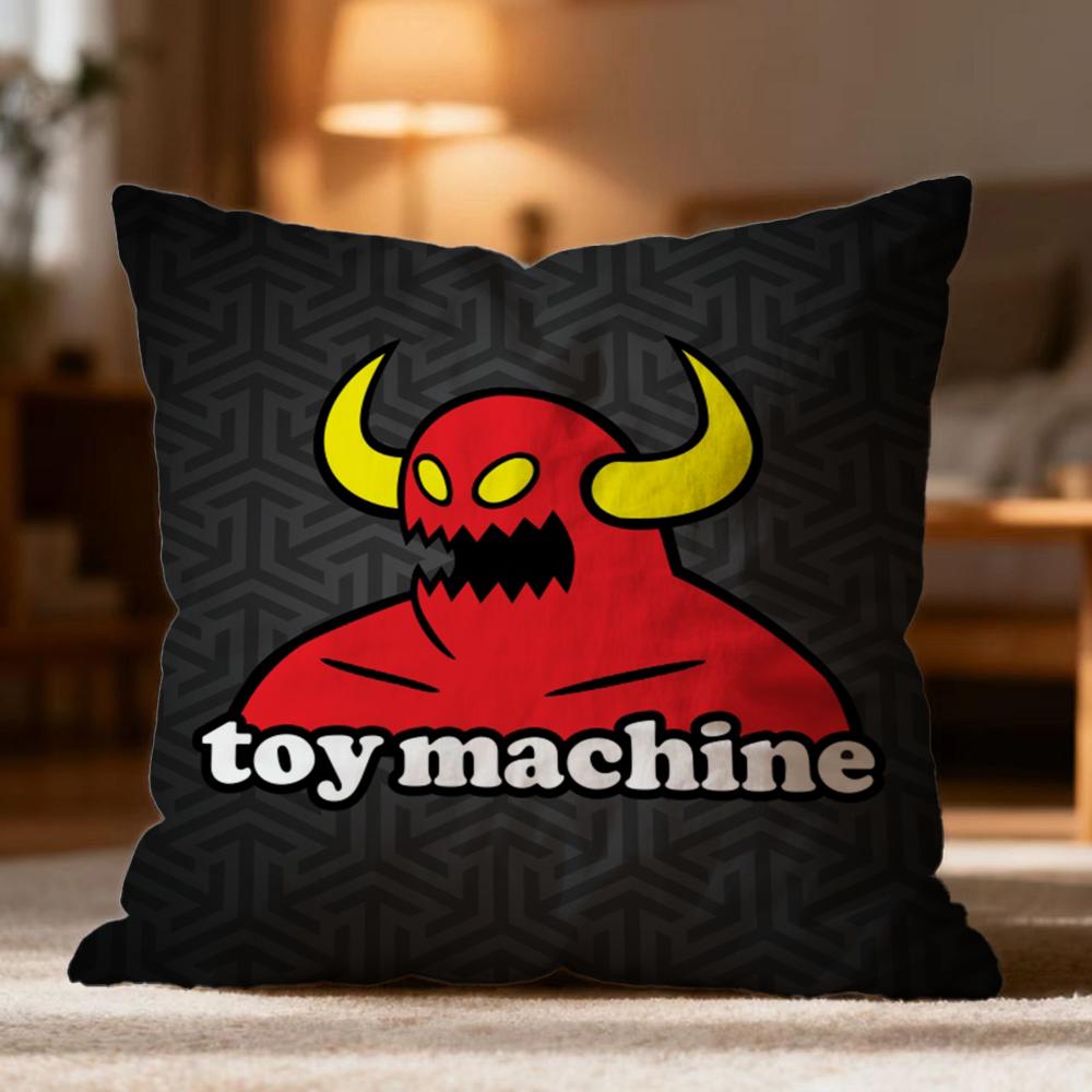 Fashion TToy Machineer Cushion Cover Soft Washable Pillow Case Multi-Scene for Couch Bed Travel Office Use