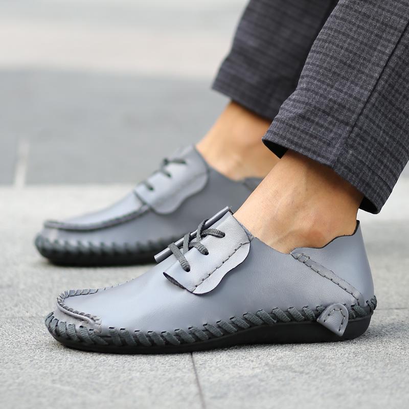 Mokkasiner for menn Loafer Kjøring Gommino Comfort Flats Uformell snøring Skinnsko i plussstørrelse for menn Overstørrelse