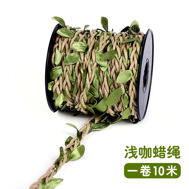 DIY Simuliertes Hanfseil Rattanblätter Kindergarten Handgefertigter Anhänger Mori Umweltdekoration Gewebtes Grünblattseil