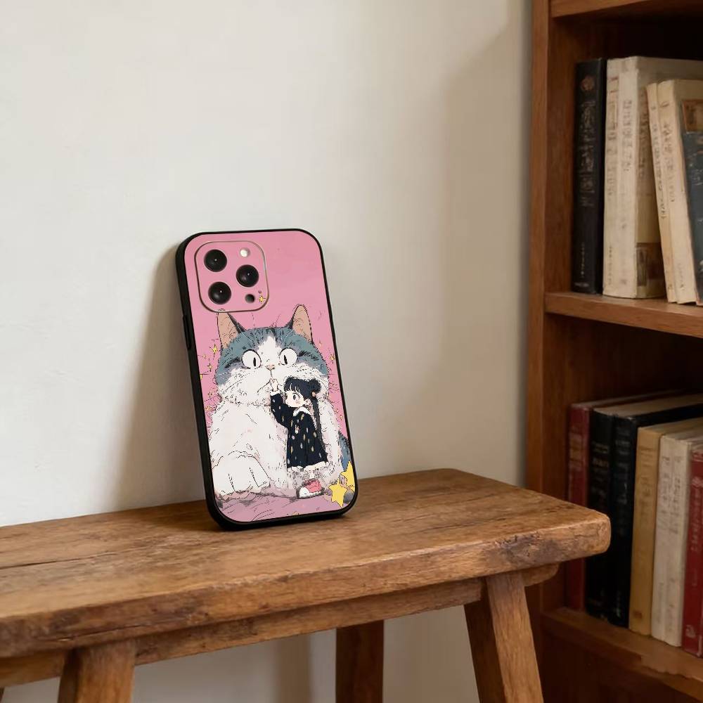 Chibi Girl Phone Case For iPhone17,16,15,14,13,12,11 Plus,Pro Magnetic with Magsafe Wireless Charging