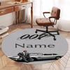 Custom Name 007 James Bond Printed Round Rug Carpet Chair Rug Area Rug Entryway Doormats,for Office Chair Living Room Bedroom Kitchen Room.