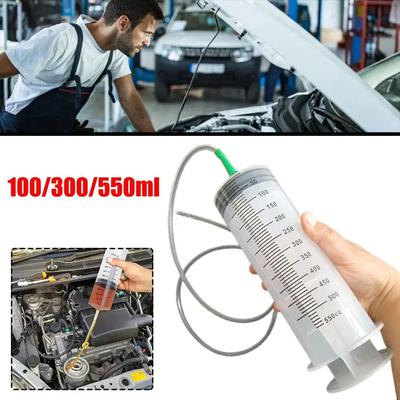 NEW 150/300/550ml Large Capacity Syringes Oil Pump With 1m Hose Pet Feeding Measuring Pump Hydroponics Nutrient Big Syringe