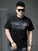 European Station 2025 New Animal Print Short-Sleeve T-Shirt for Men, Summer Trendy Round-Neck Half-Sleeve Casual Top