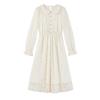 Elegantes Midi-Kleid mit Spitzen-Puppenkragen